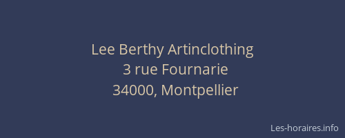 Lee Berthy Artinclothing