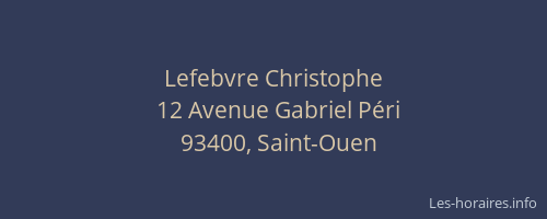 Lefebvre Christophe