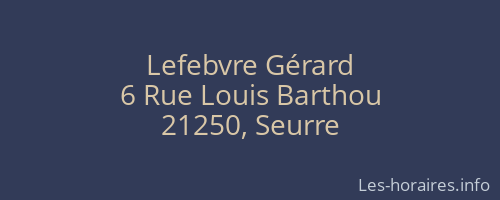 Lefebvre Gérard