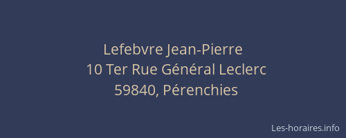 Lefebvre Jean-Pierre