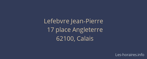 Lefebvre Jean-Pierre