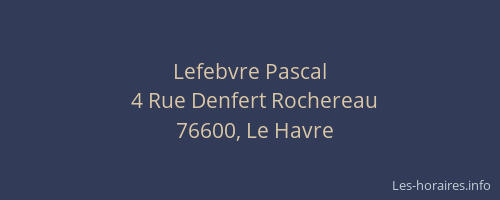 Lefebvre Pascal