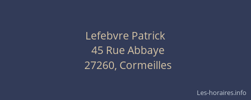 Lefebvre Patrick