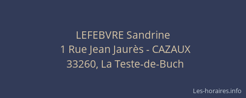 LEFEBVRE Sandrine