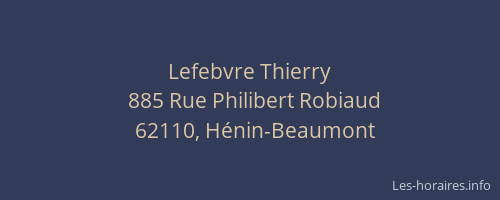 Lefebvre Thierry