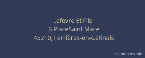 Lefevre Et Fils