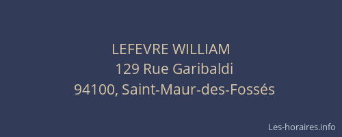 LEFEVRE WILLIAM