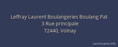 Leffray Laurent Boulangeries Boulang Pat