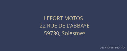 LEFORT MOTOS