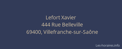 Lefort Xavier