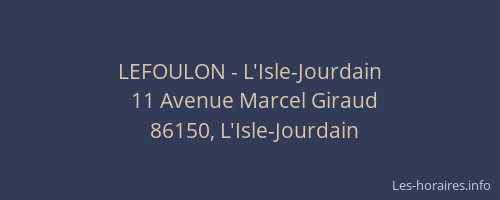 LEFOULON - L'Isle-Jourdain