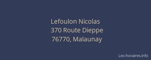 Lefoulon Nicolas