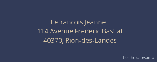 Lefrancois Jeanne