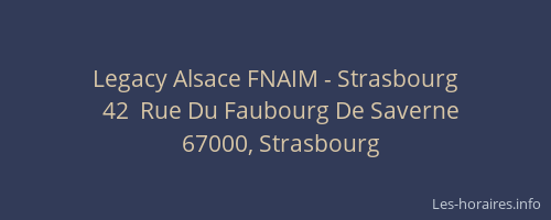 Legacy Alsace FNAIM - Strasbourg