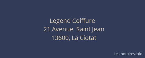 Legend Coiffure