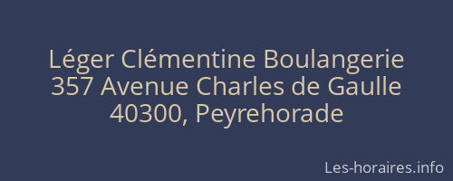 Léger Clémentine Boulangerie