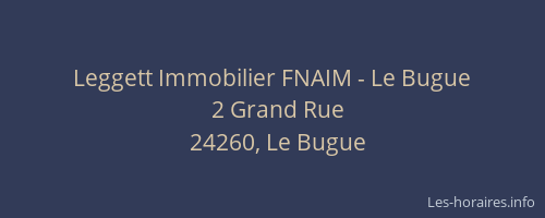 Leggett Immobilier FNAIM - Le Bugue
