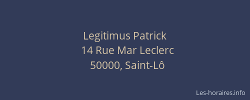 Legitimus Patrick