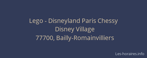 Lego - Disneyland Paris Chessy