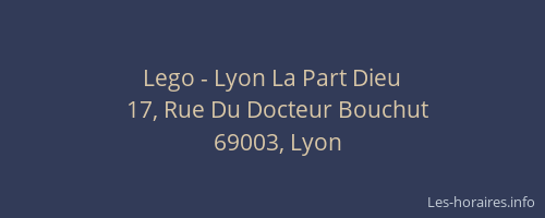 Lego - Lyon La Part Dieu