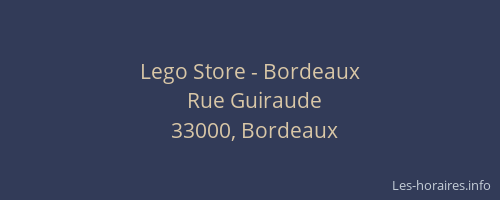 Lego Store - Bordeaux