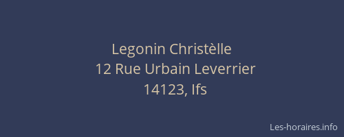 Legonin Christ&egrave;lle