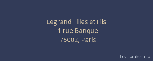 Legrand Filles et Fils