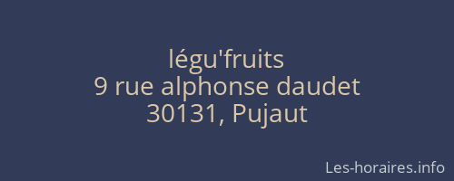 légu'fruits