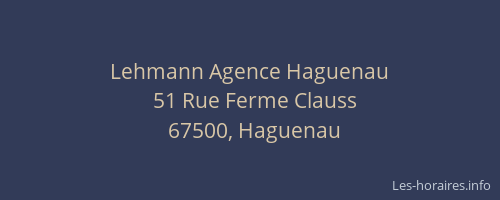Lehmann Agence Haguenau