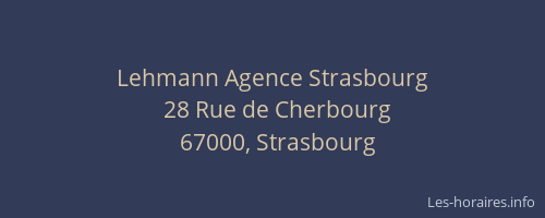 Lehmann Agence Strasbourg
