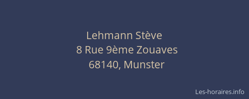 Lehmann Stève