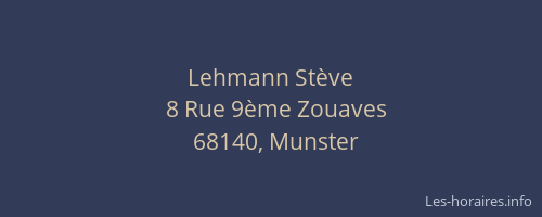 Lehmann St&egrave;ve