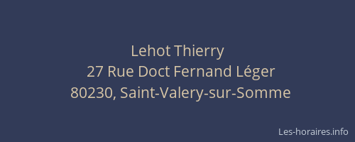 Lehot Thierry
