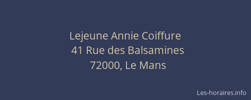 Lejeune Annie Coiffure