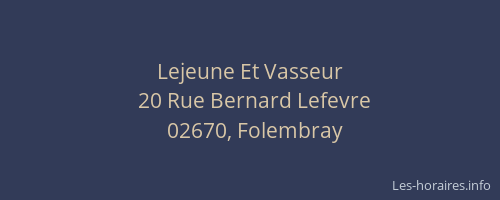 Lejeune Et Vasseur