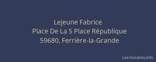 Lejeune Fabrice