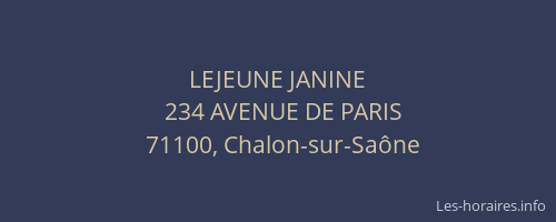 LEJEUNE JANINE