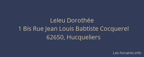 Leleu Doroth&eacute;e