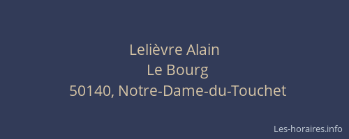 Leli&egrave;vre Alain