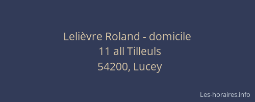 Lelièvre Roland - domicile