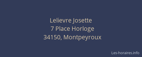 Lelievre Josette