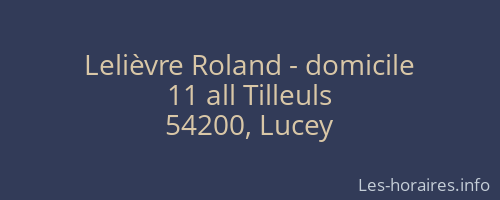 Lelièvre Roland - domicile