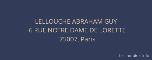 LELLOUCHE ABRAHAM GUY