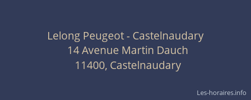 Lelong Peugeot - Castelnaudary