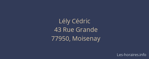 Lély Cédric