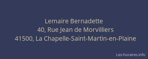 Lemaire Bernadette