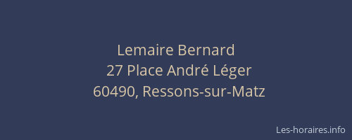 Lemaire Bernard