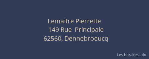 Lemaitre Pierrette