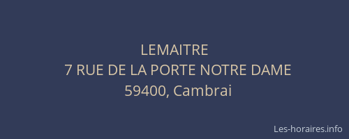 LEMAITRE