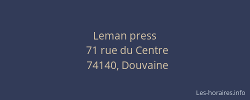 Leman press